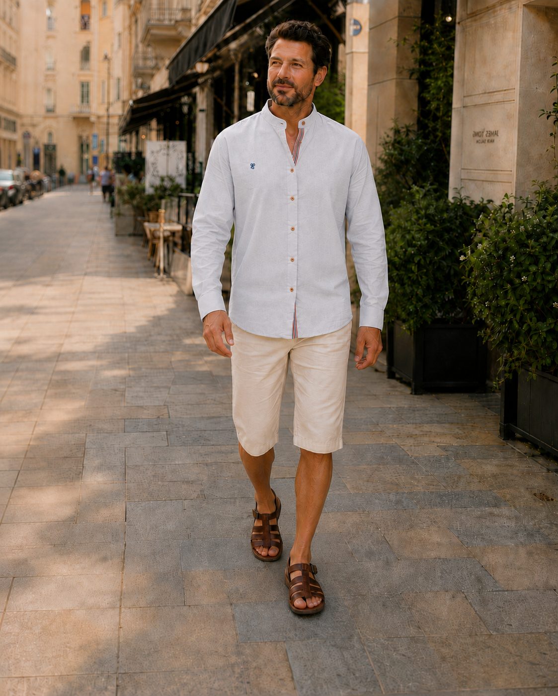 Button-Down Linen Shirt for Men