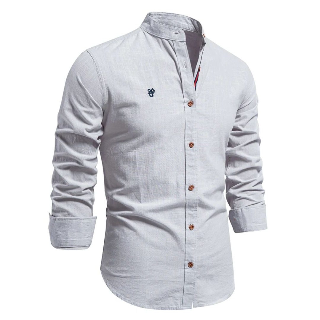 Button-Down Linen Shirt for Men