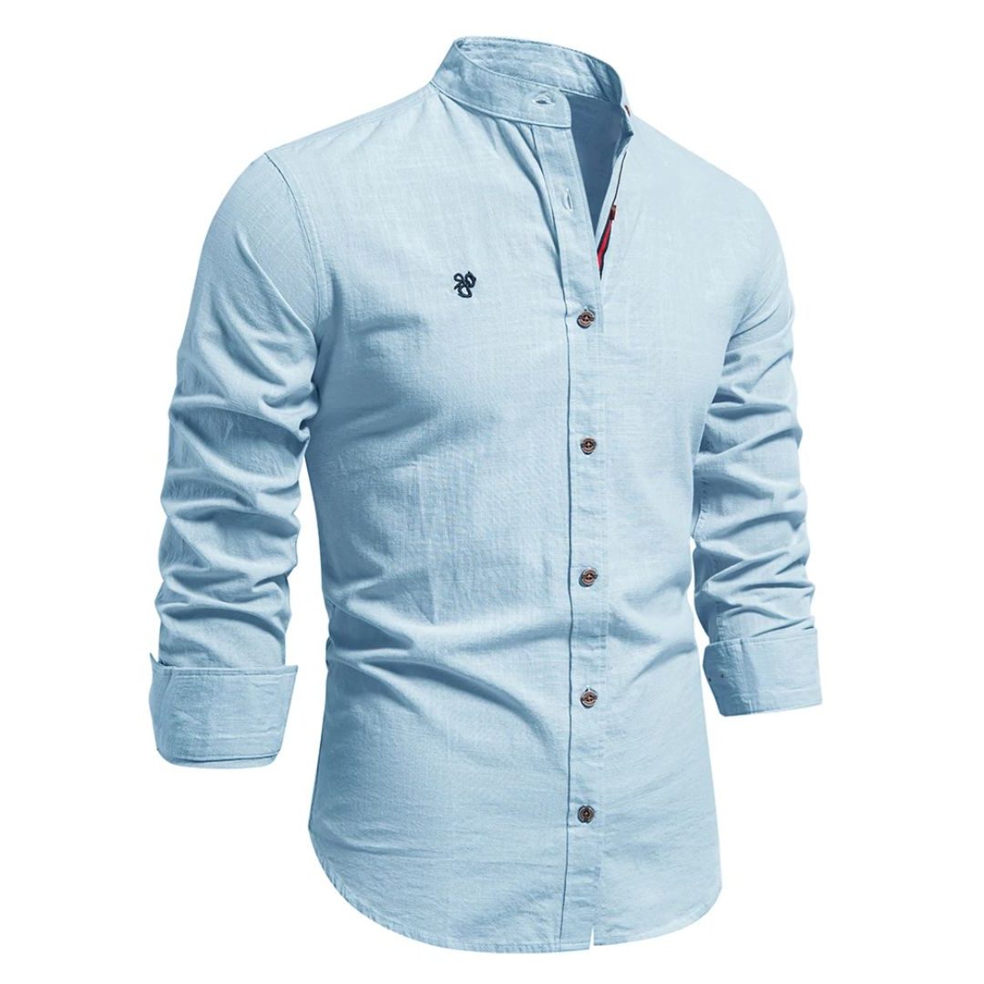 Button-Down Linen Shirt for Men