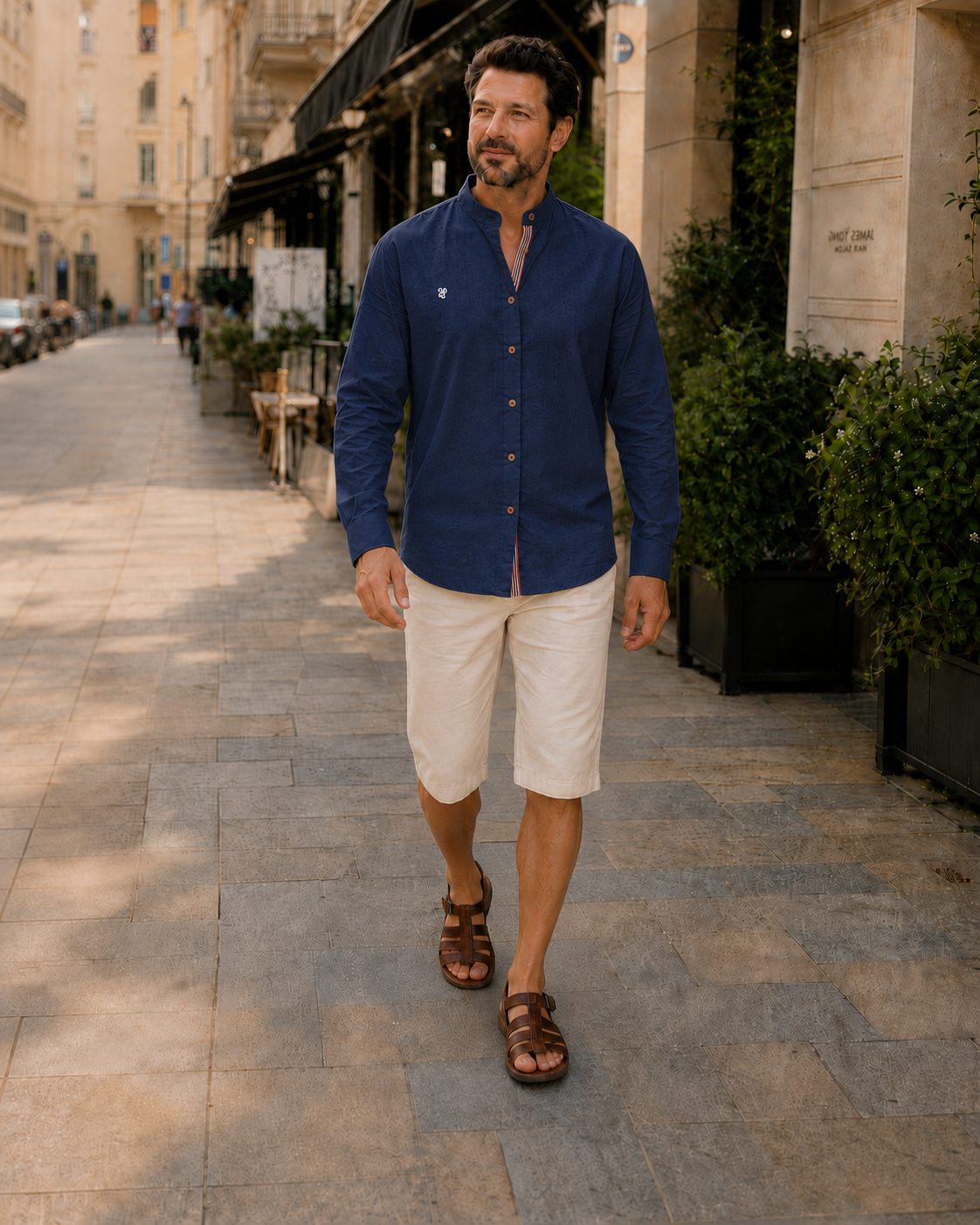 Button-Down Linen Shirt for Men