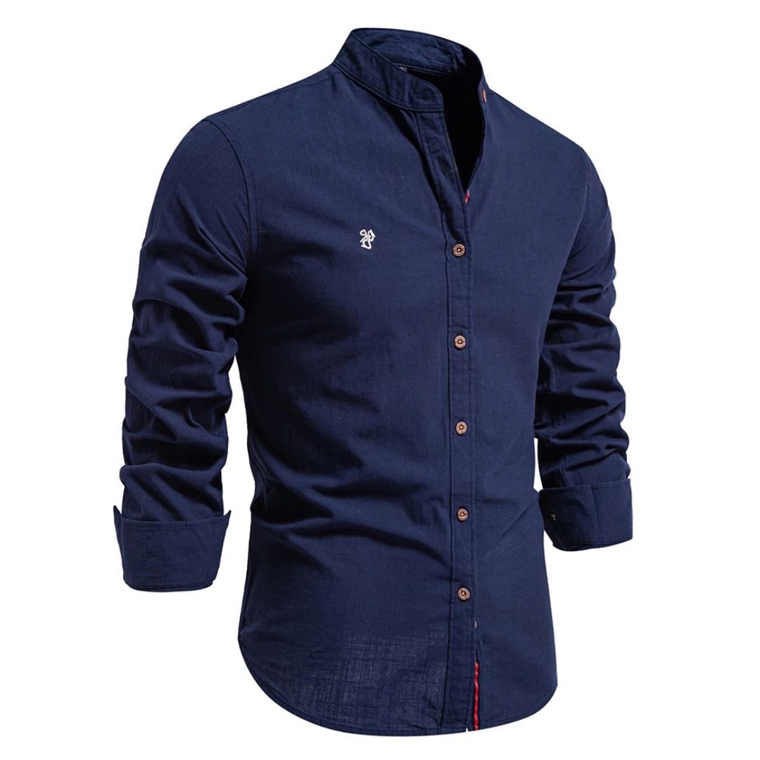 Button-Down Linen Shirt for Men