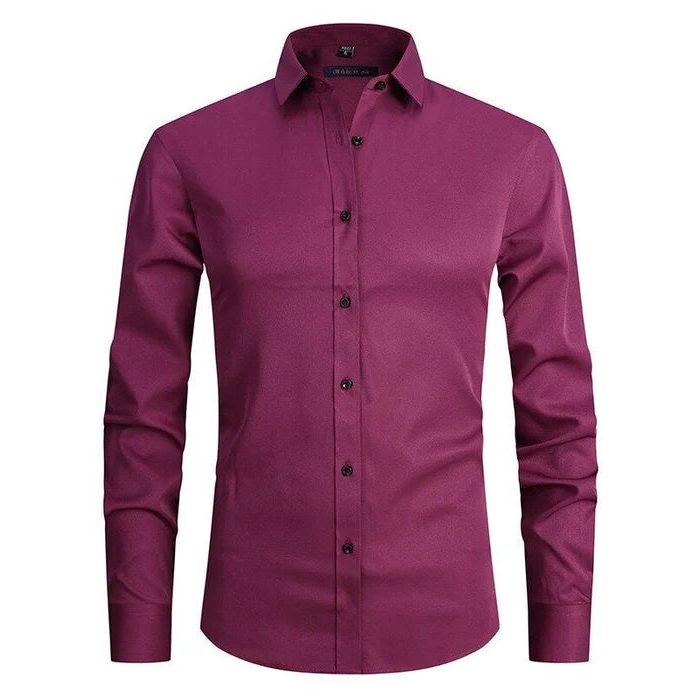 Button-Down Long Sleeve Stretch Shirt for Men