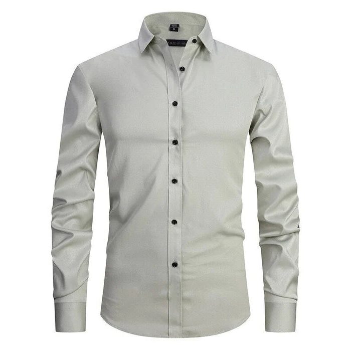 Button-Down Long Sleeve Stretch Shirt for Men