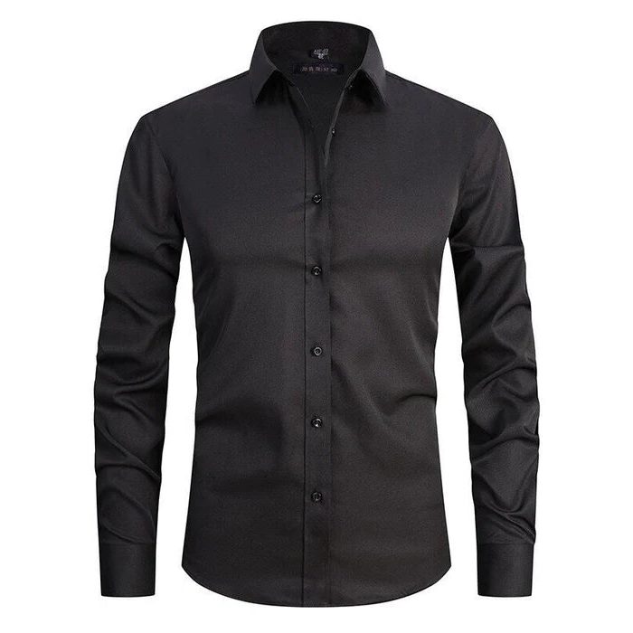 Button-Down Long Sleeve Stretch Shirt for Men