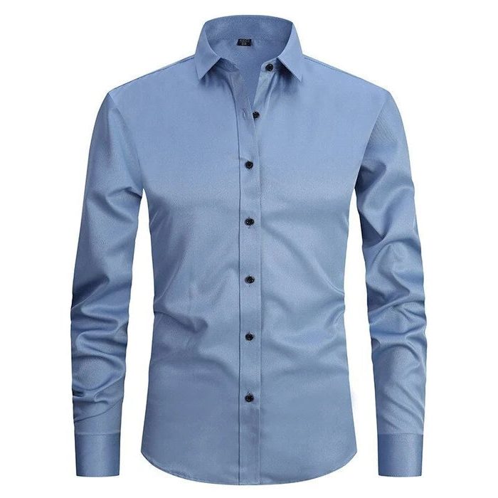 Button-Down Long Sleeve Stretch Shirt for Men