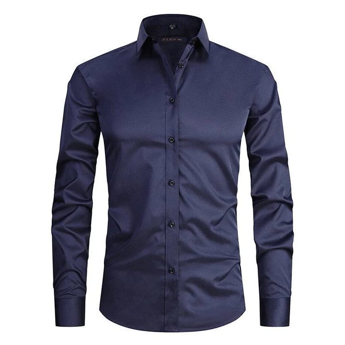Button-Down Long Sleeve Stretch Shirt for Men