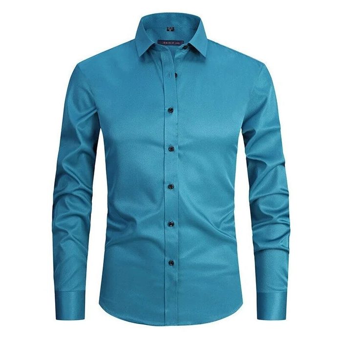 Button-Down Long Sleeve Stretch Shirt for Men