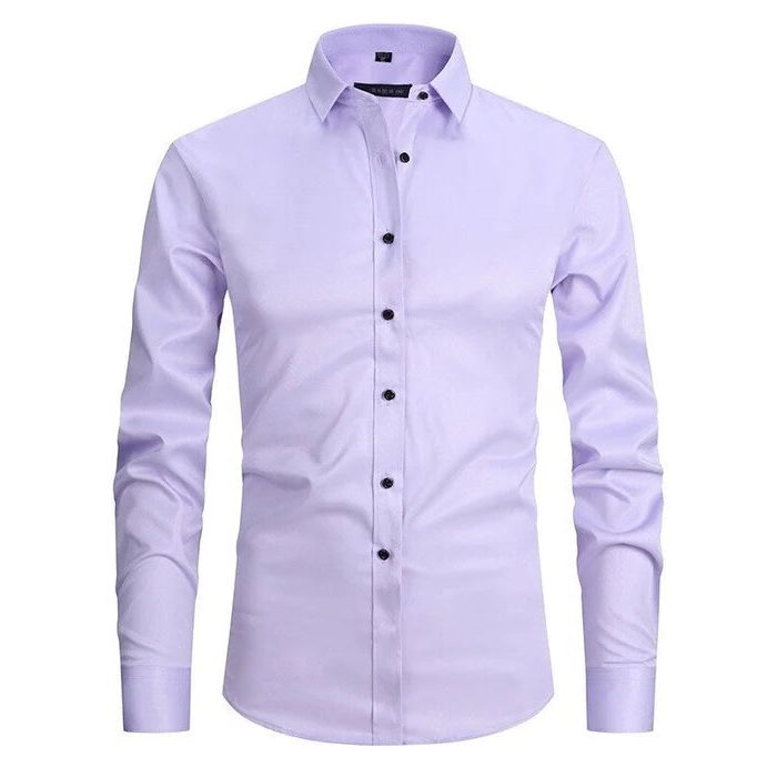 Button-Down Long Sleeve Stretch Shirt for Men