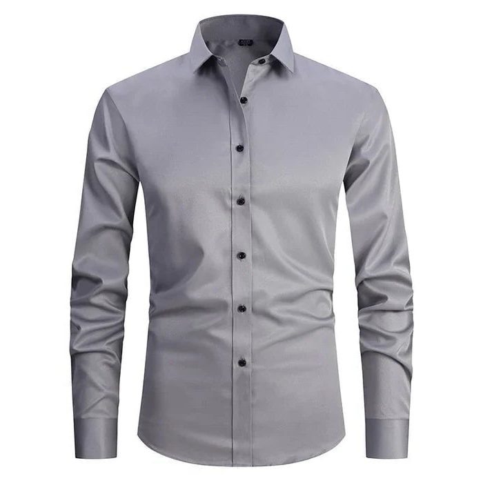 Button-Down Long Sleeve Stretch Shirt for Men