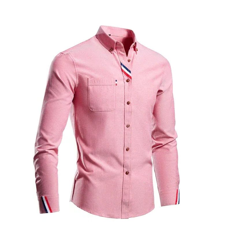 Button-Down Pointed Collar Shirt for Men