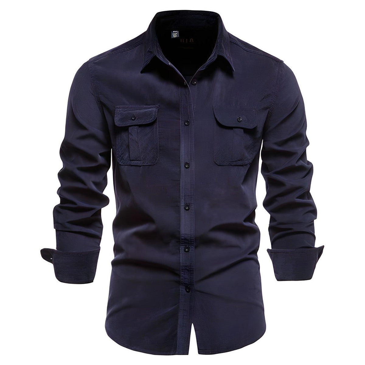 Button-Down Shirt with Chest Pockets for Men