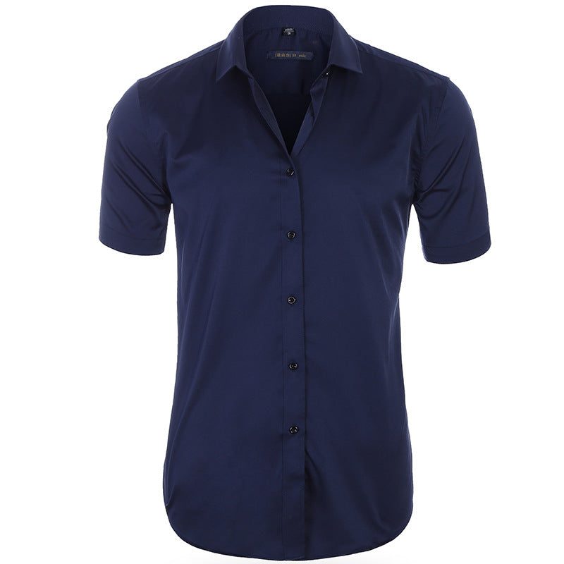 Button-Down Short Sleeve Polo Shirt for Men