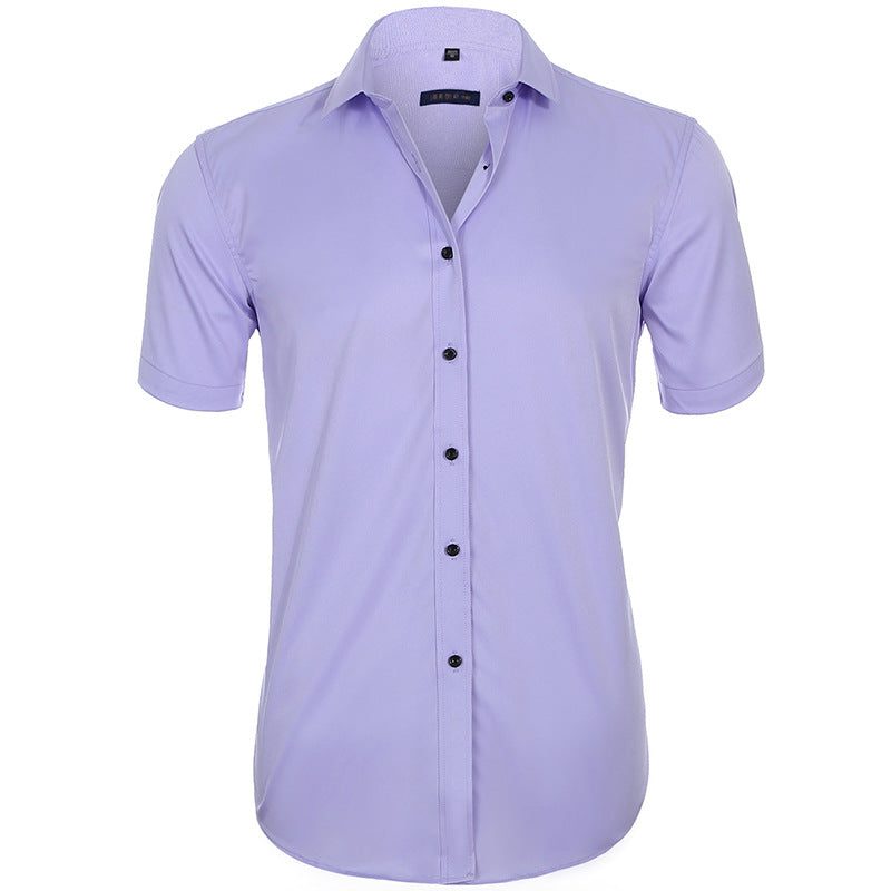 Button-Down Short Sleeve Polo Shirt for Men