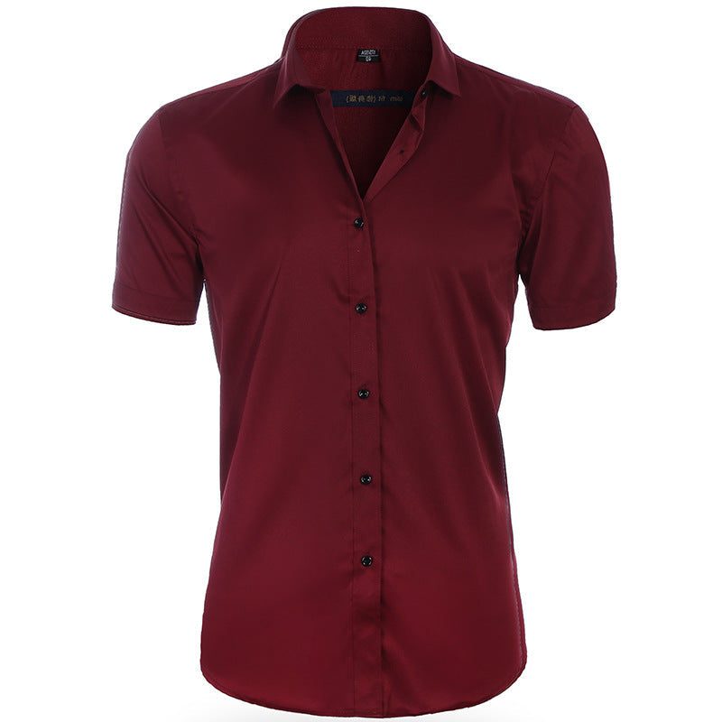 Button-Down Short Sleeve Polo Shirt for Men