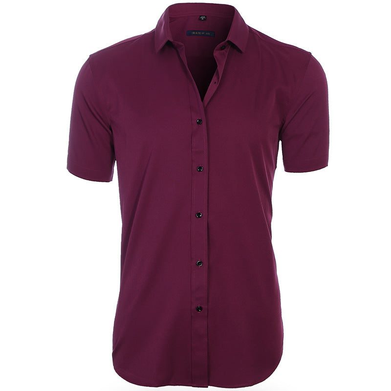Button-Down Short Sleeve Polo Shirt for Men