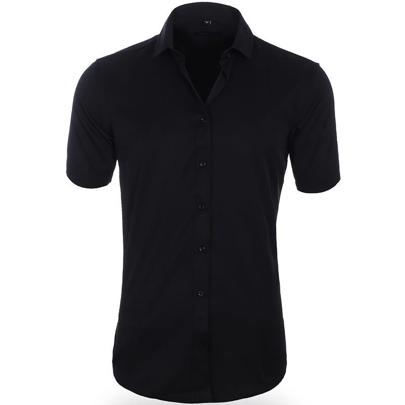 Button-Down Short Sleeve Polo Shirt for Men