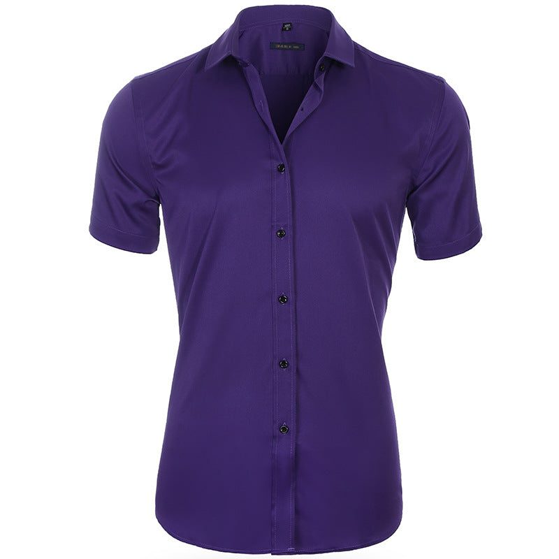 Button-Down Short Sleeve Polo Shirt for Men