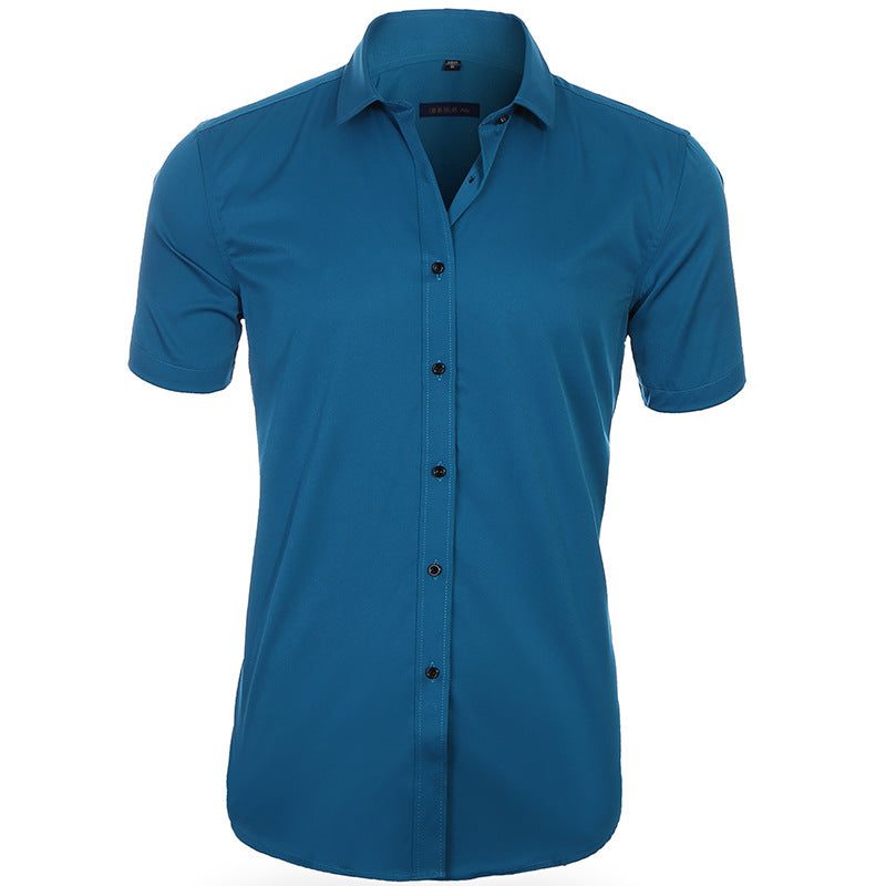 Button-Down Short Sleeve Polo Shirt for Men