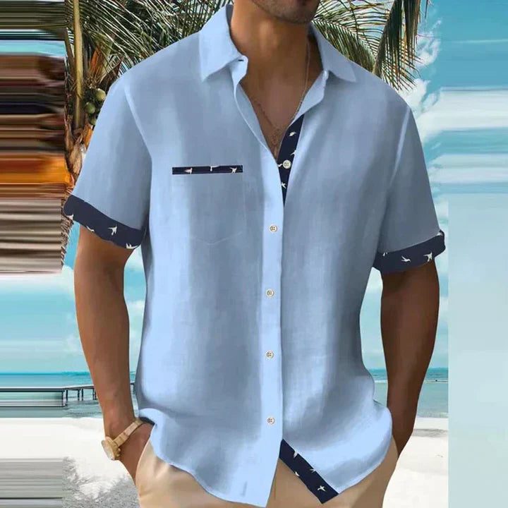 Button-Down Short Sleeve Shirt for Men