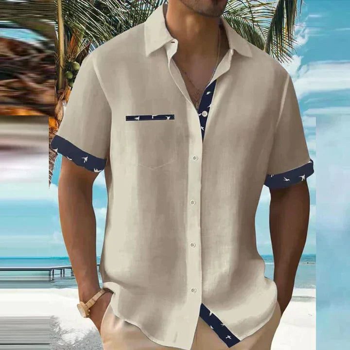 Button-Down Short Sleeve Shirt for Men