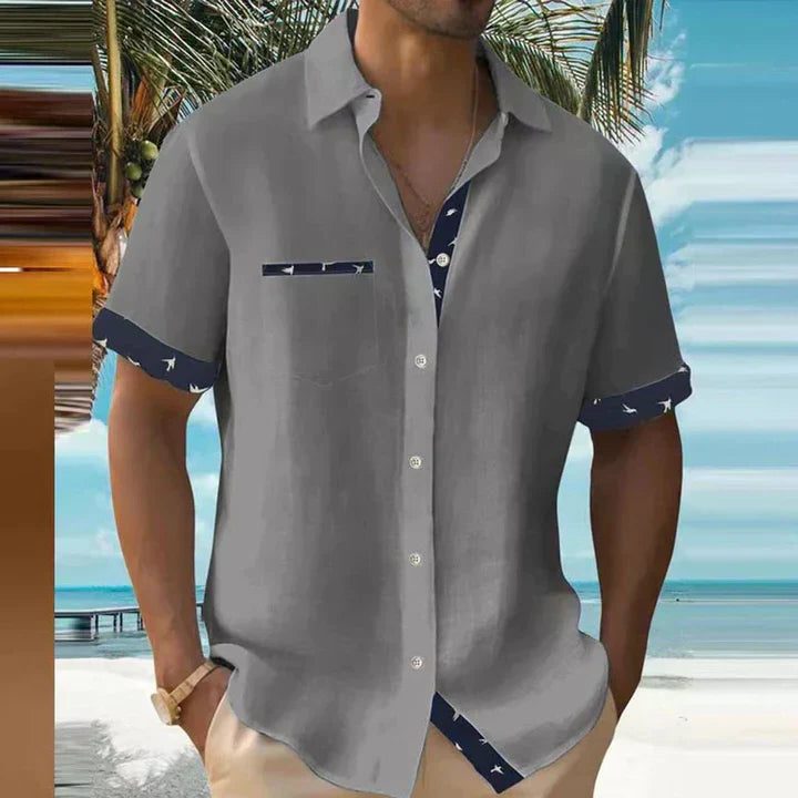 Button-Down Short Sleeve Shirt for Men