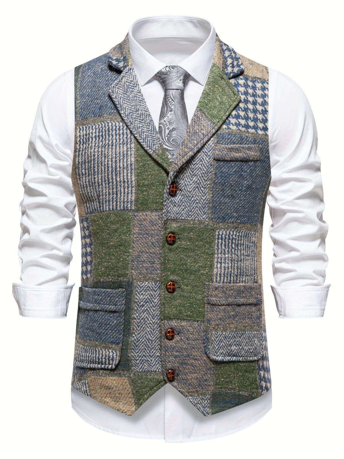 FORMAL TWEED VEST FOR MEN