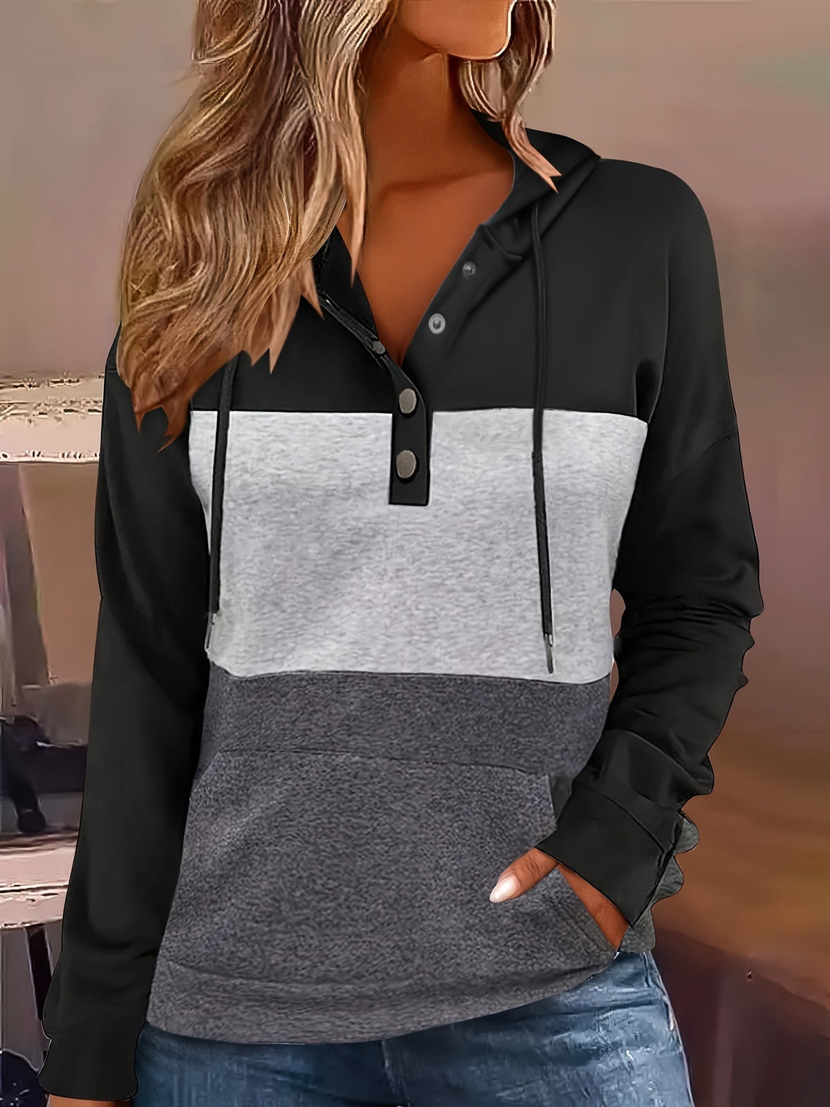 Brynne | Color Block Hoodie