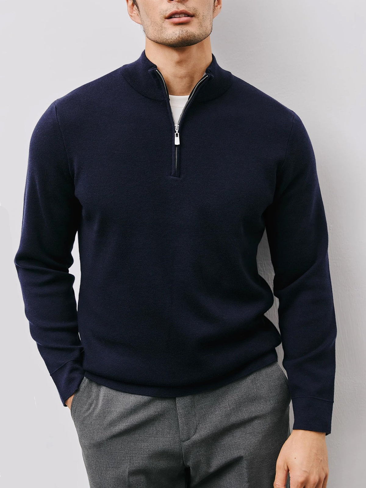 Nathaniel | Refined Quarter-Zip Sweater