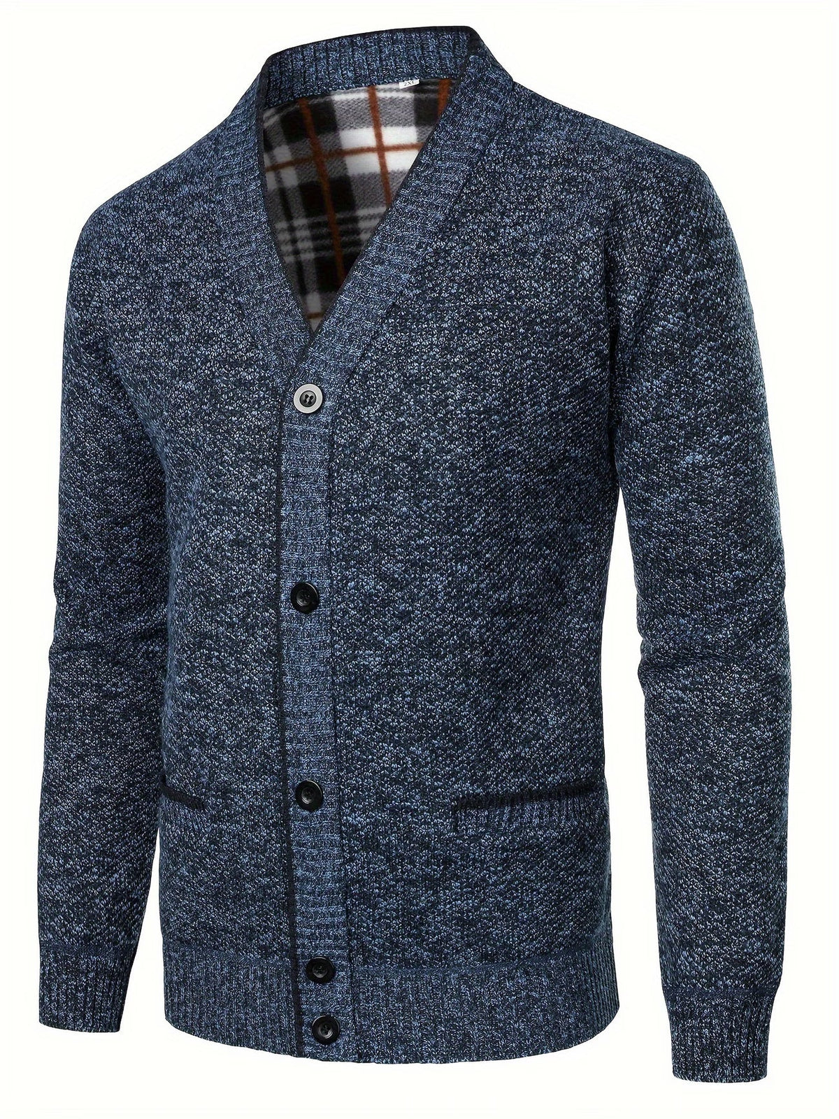 FLEECE V NECK CARDIGAN FOR MEN