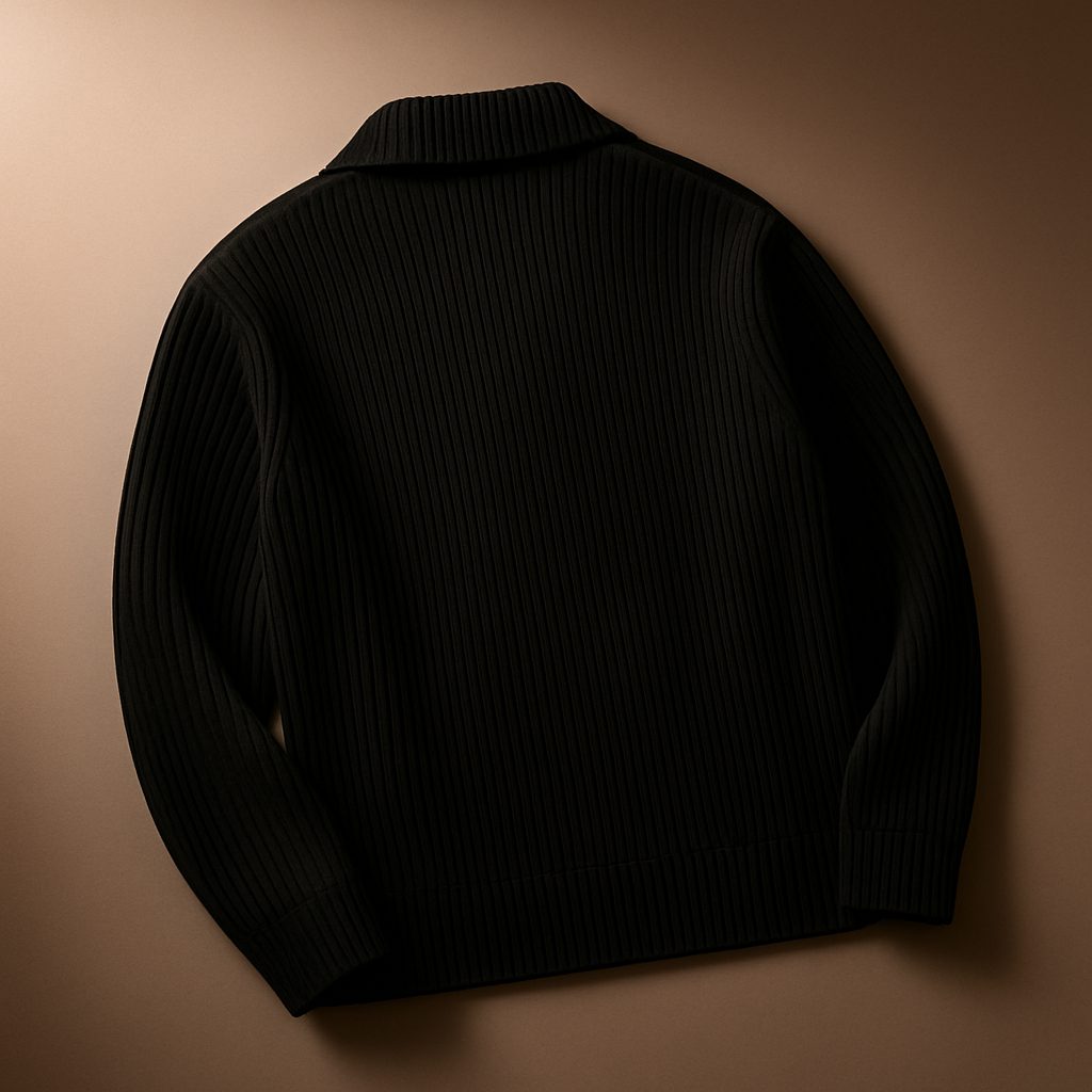 Cable Knit Button-Up Cardigan with Pockets for Men