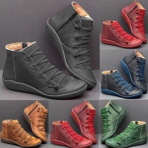 Women’s Lace-Up Side Zip Ankle Boots