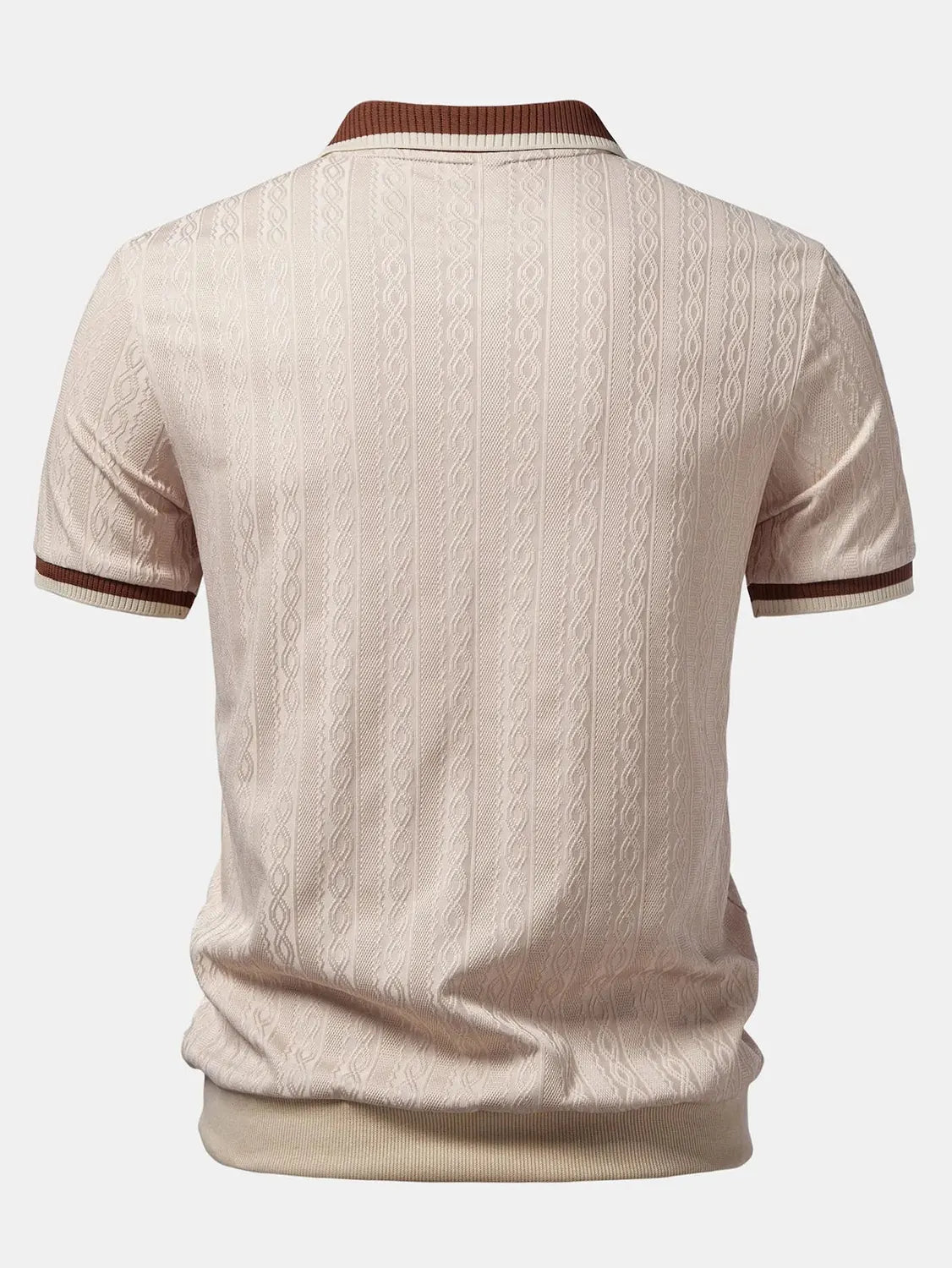Calder | Men's Textured Quarter-Zip Polo