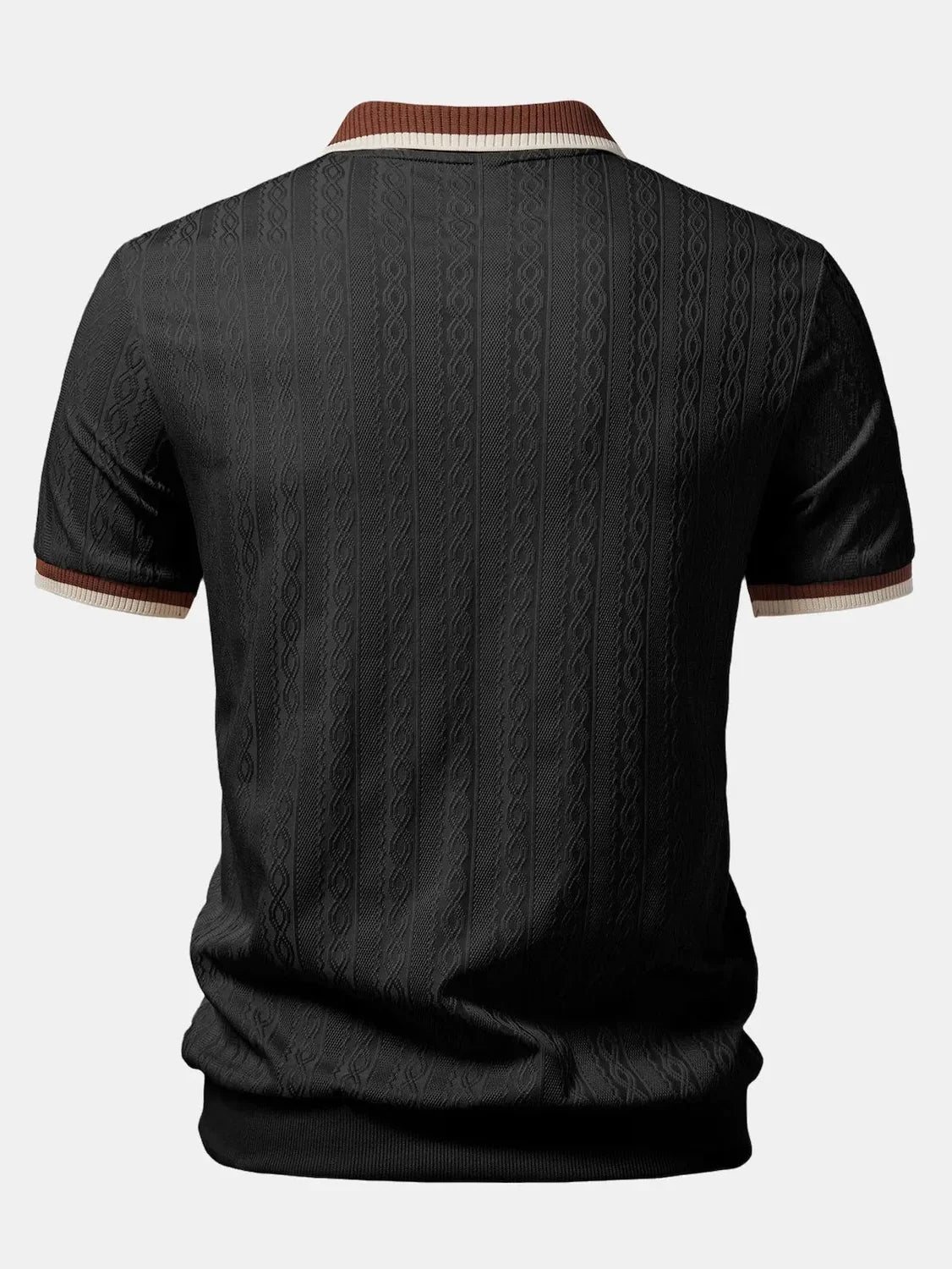 Calder | Men's Textured Quarter-Zip Polo