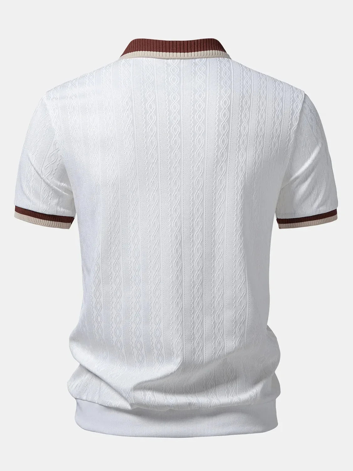 Calder | Men's Textured Quarter-Zip Polo