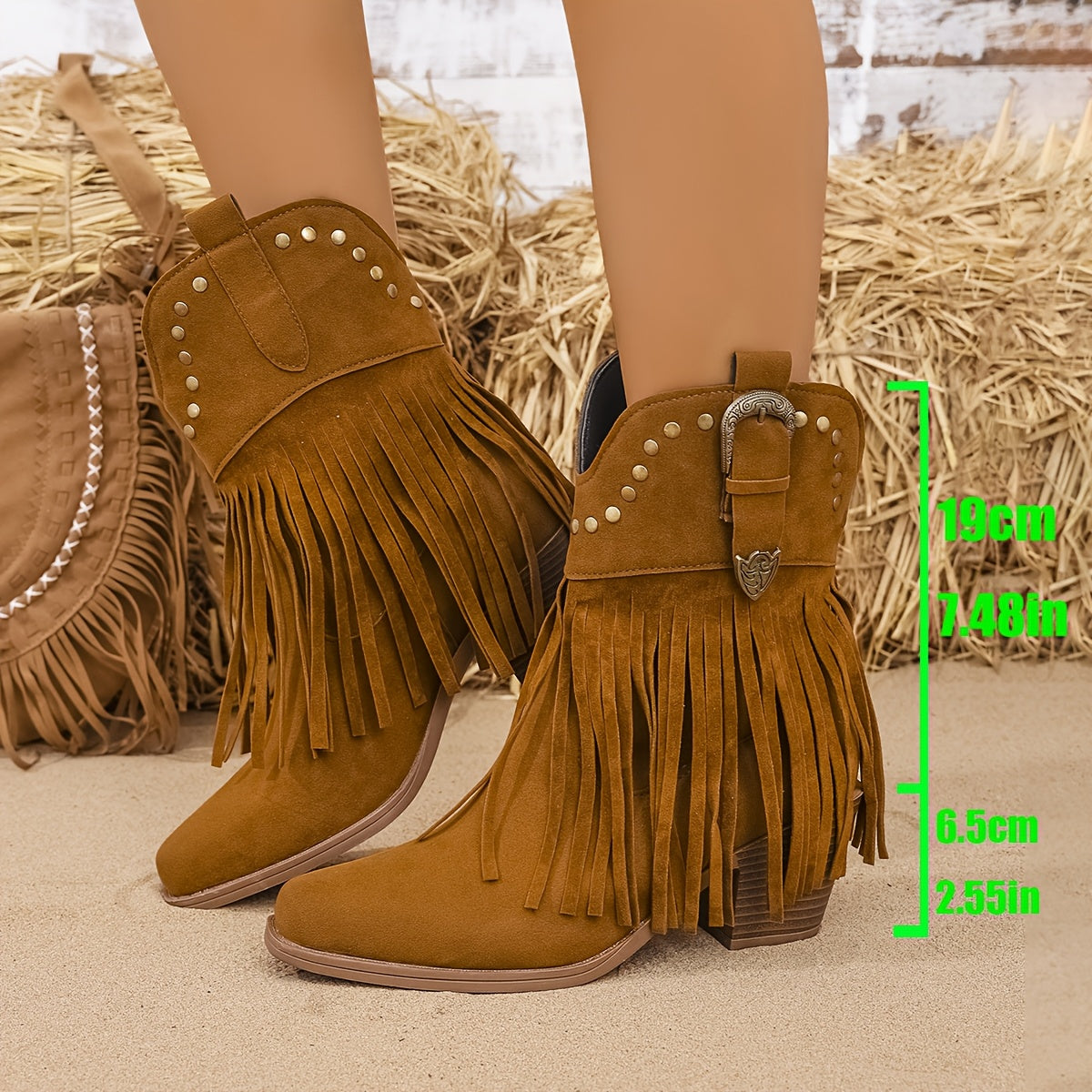 Persia | Wide Calf Western Fringe Cowboy Boots