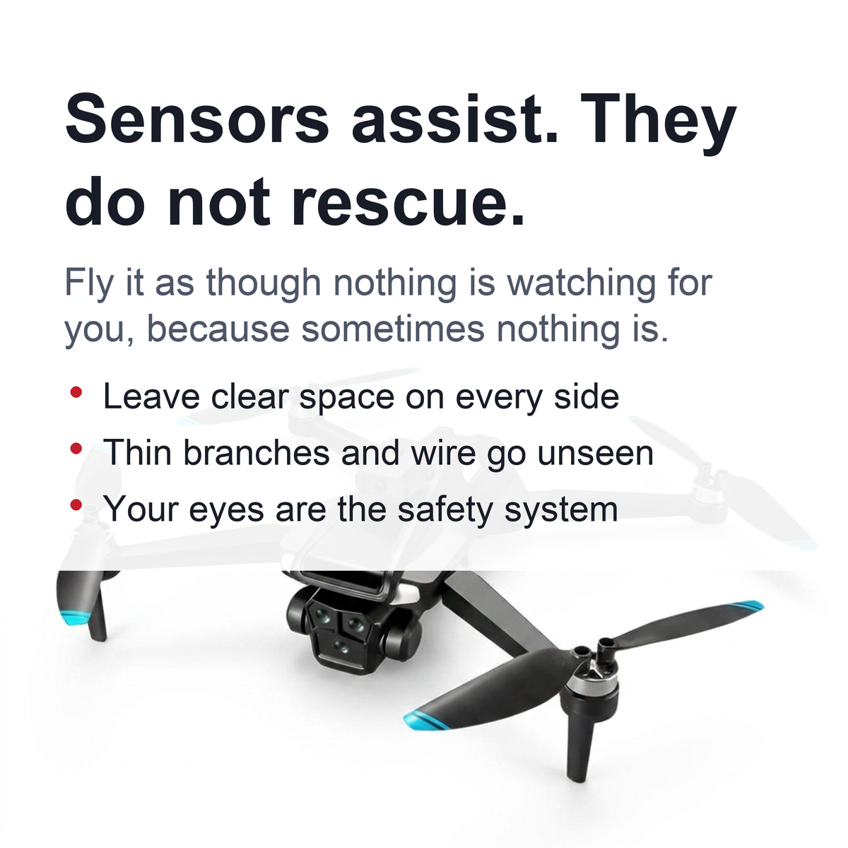 Camera Drone Quadcopter with Triple Lens Remote Control Obstacle Avoidance and Foldable Design