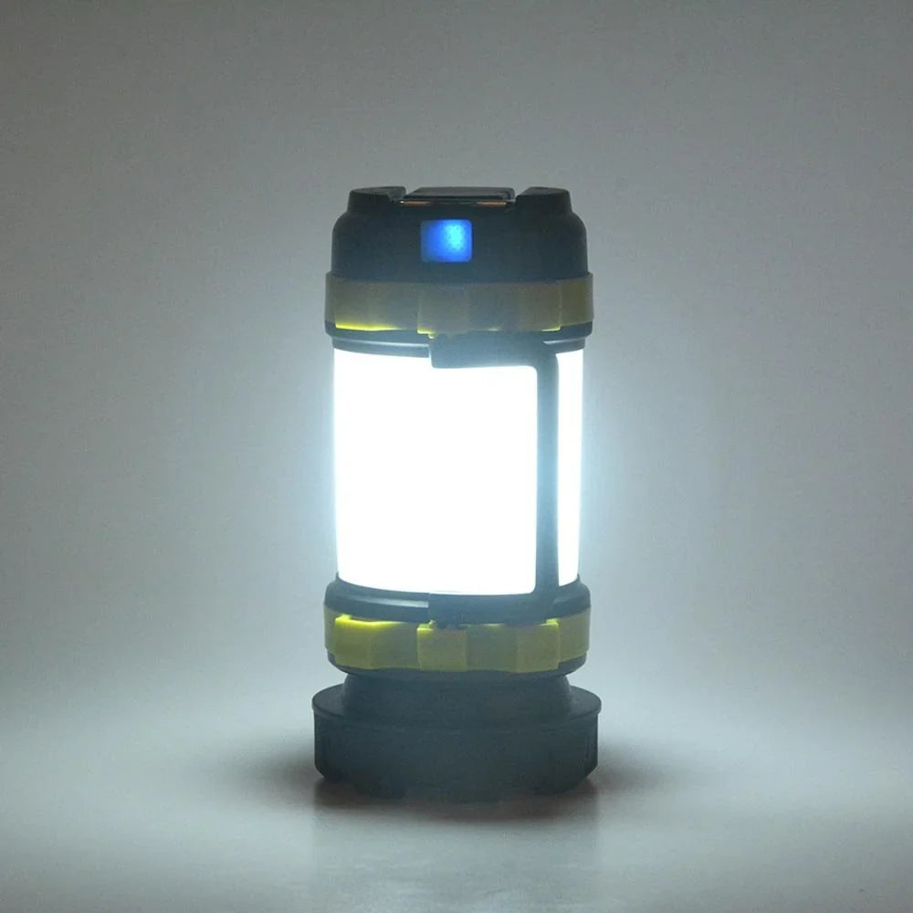 Camping Lantern | USB Rechargeable & Power Bank | Dimmable 360° Light & Red Warning