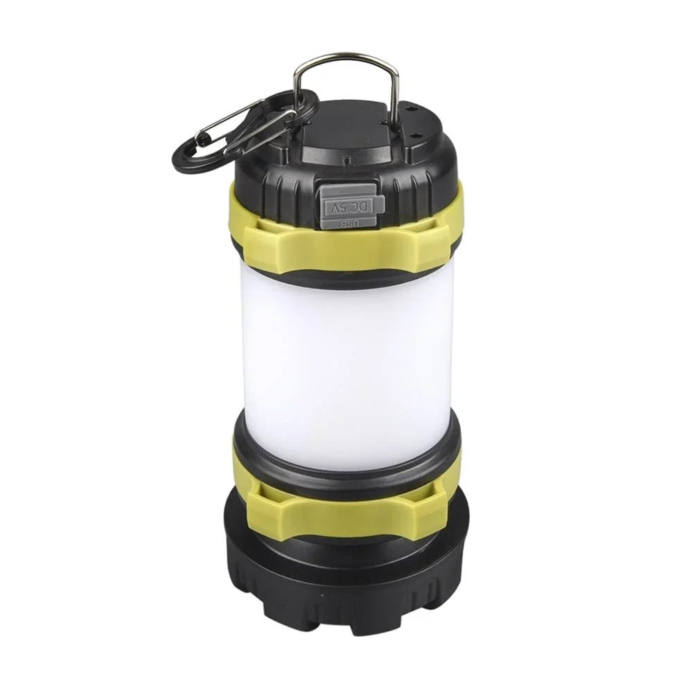 Camping Lantern | USB Rechargeable & Power Bank | Dimmable 360° Light & Red Warning