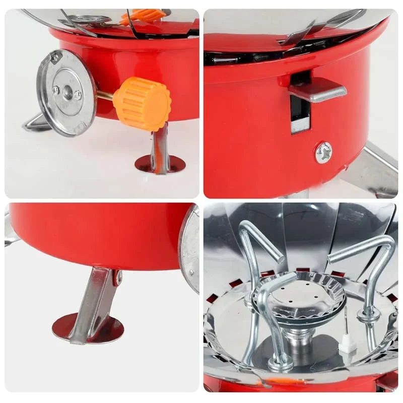Camping Stove | Foldable Stainless Steel & Wind-Resistant | 4000 BTU