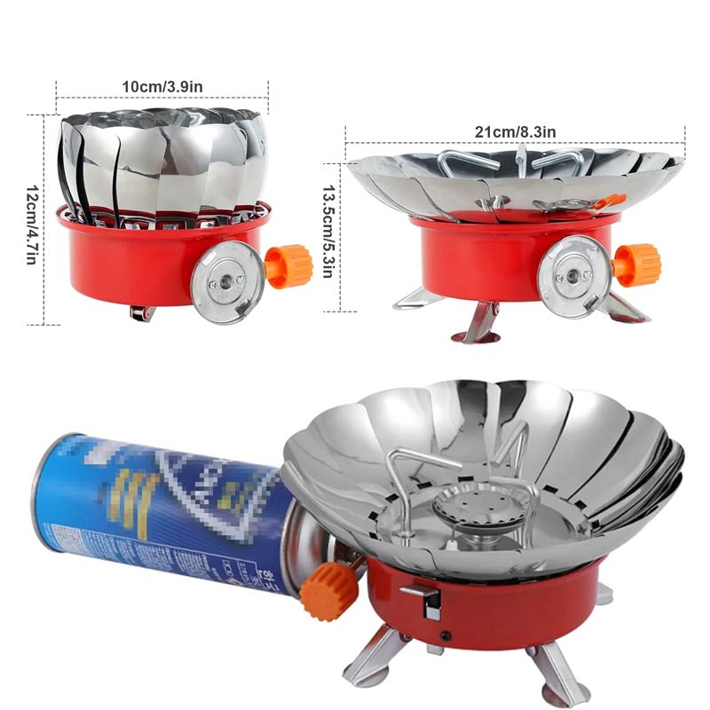 Camping Stove | Foldable Stainless Steel & Wind-Resistant | 4000 BTU