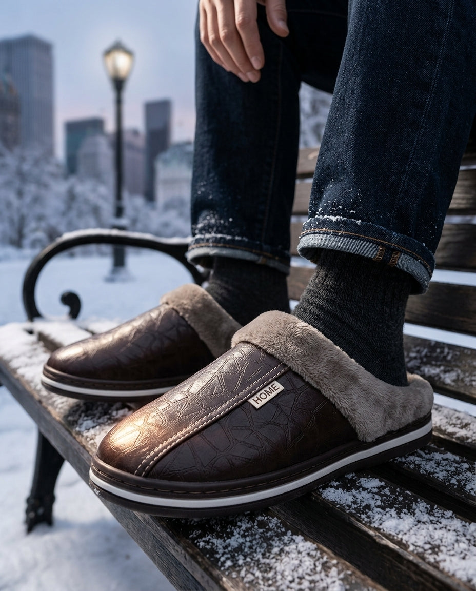 Hollis Men's Plush Lined Clog Slippers