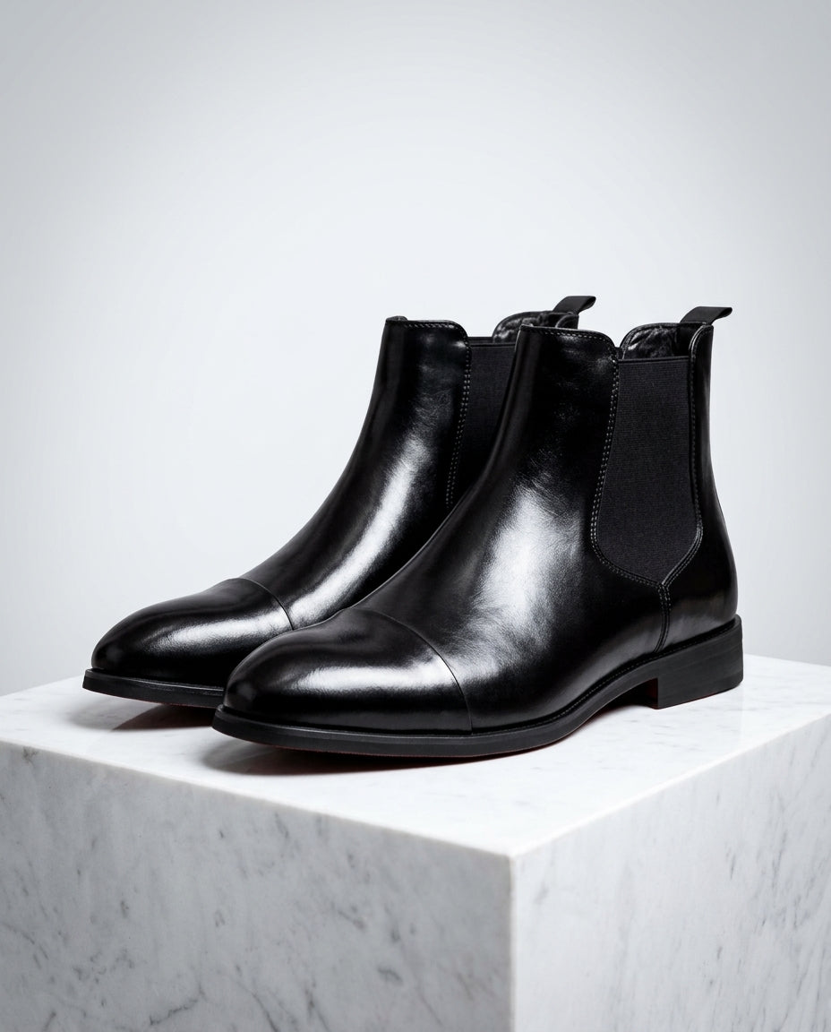 Remington Men's Leather Cap Toe Chelsea Boots