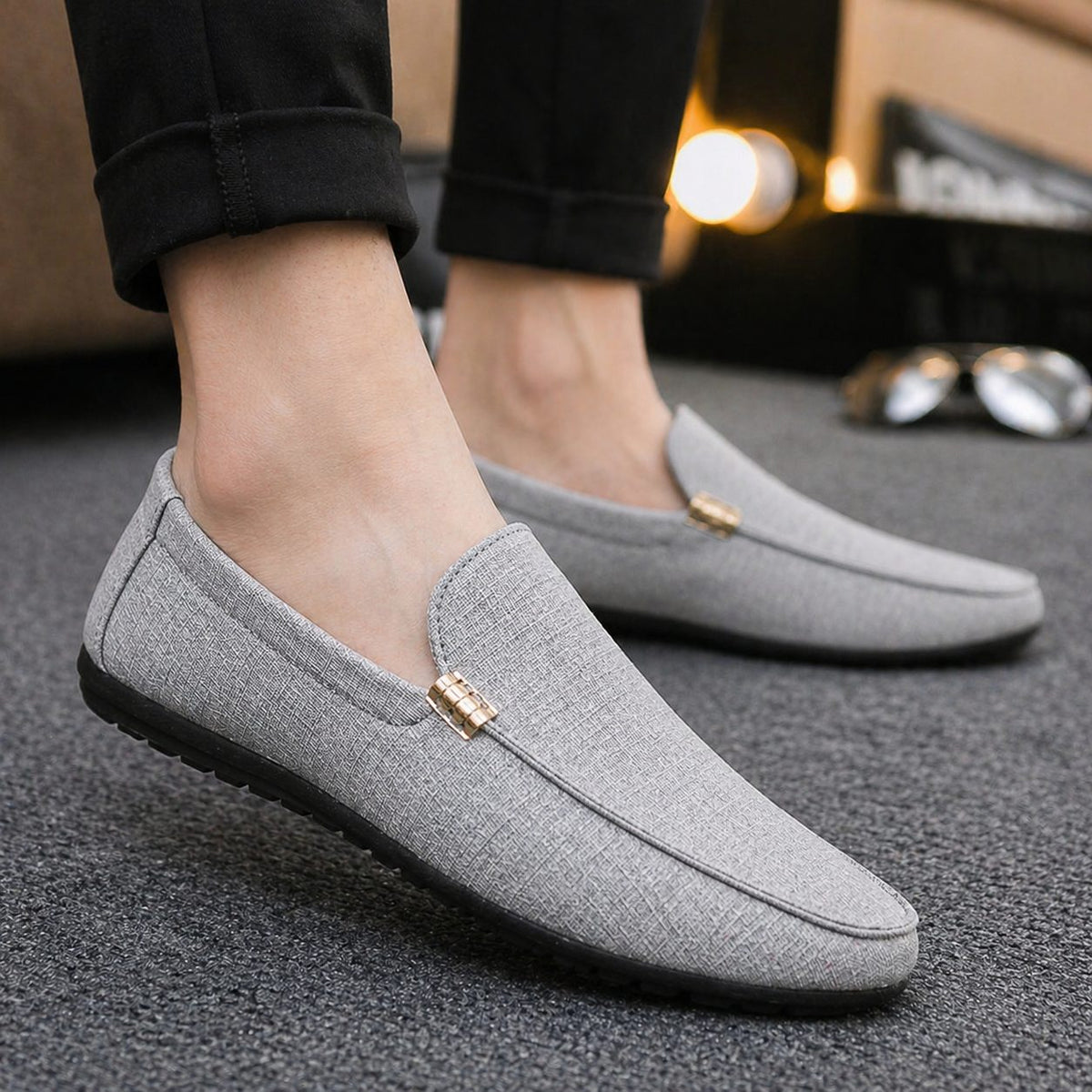 Canvas Slip-On Loafers for Men