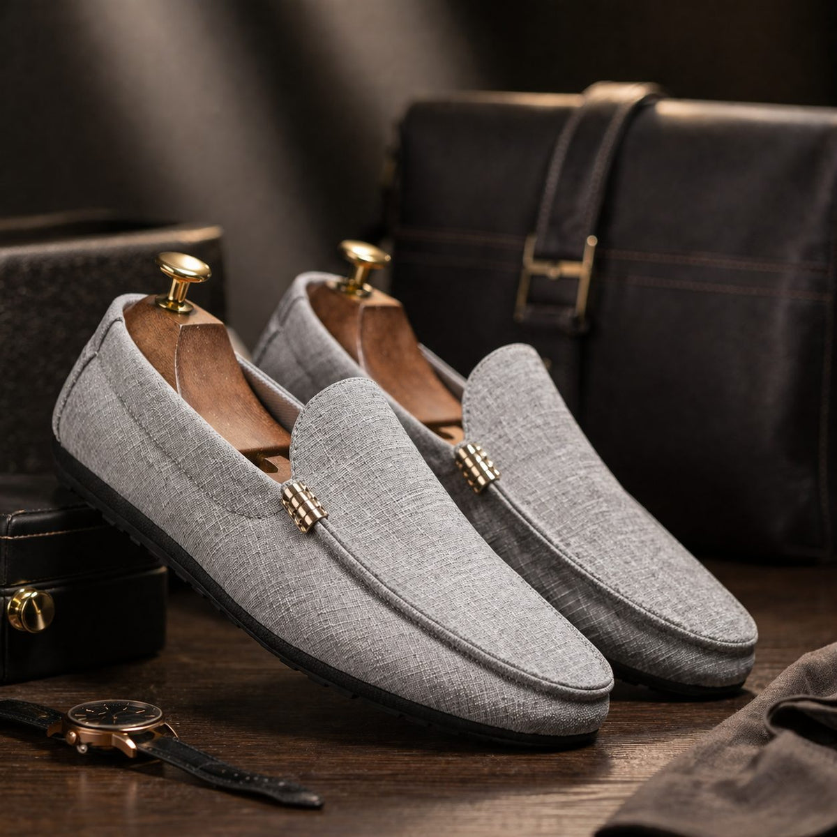 Canvas Slip-On Loafers for Men