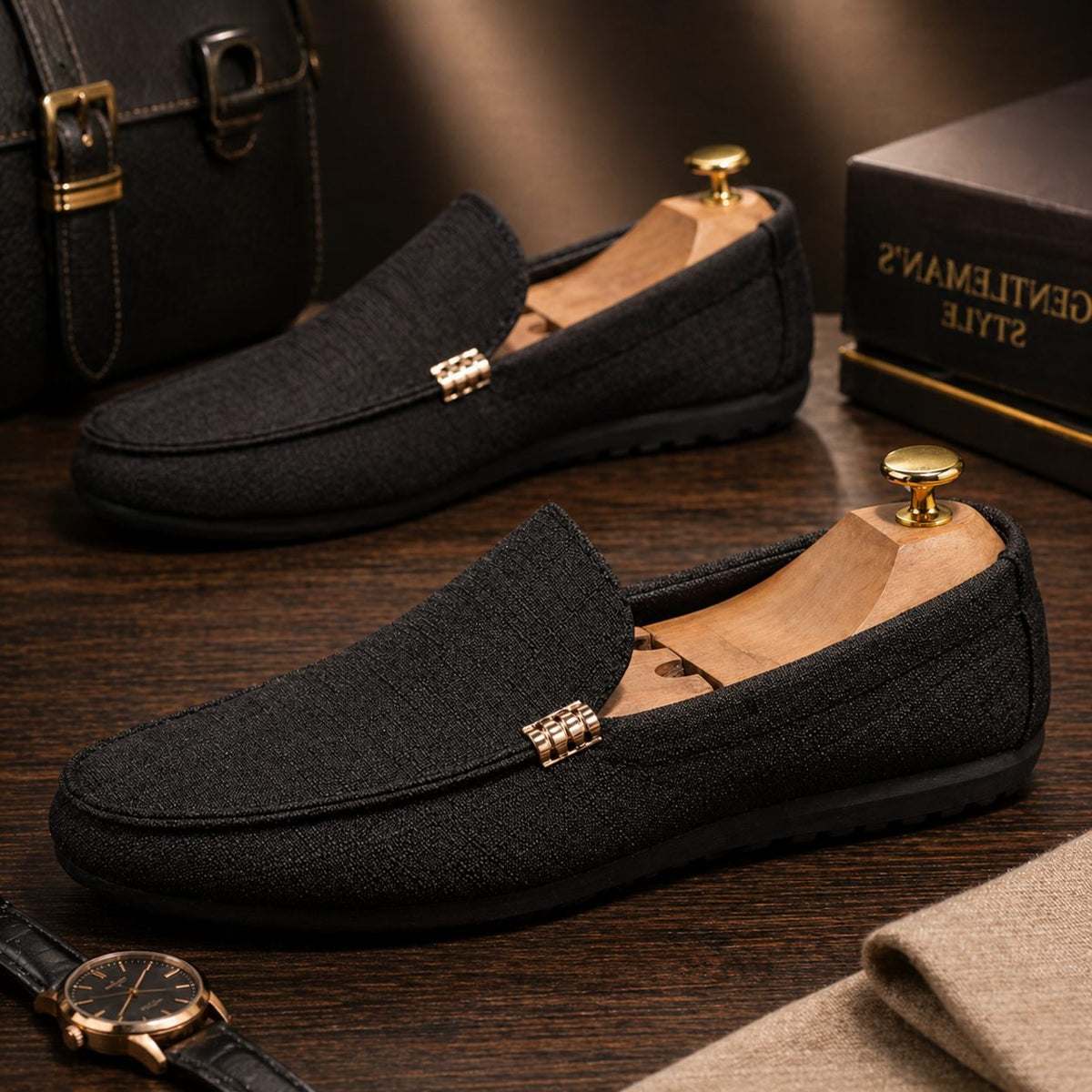 Canvas Slip-On Loafers for Men