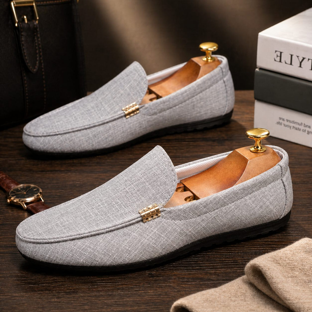 Canvas Slip-On Loafers for Men