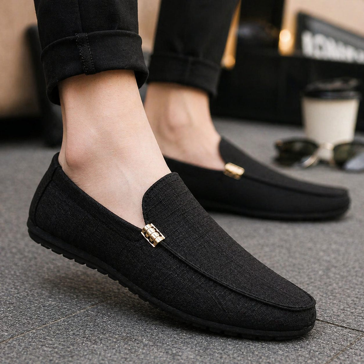 Canvas Slip-On Loafers for Men