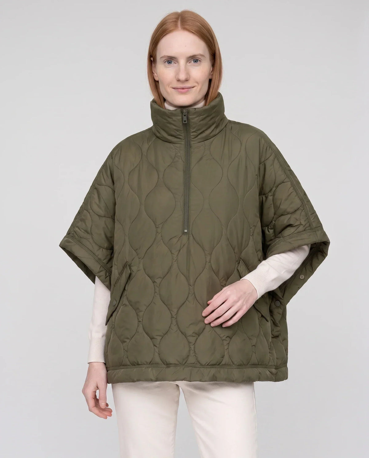 Quilted Cape Gilet with Half-Zip