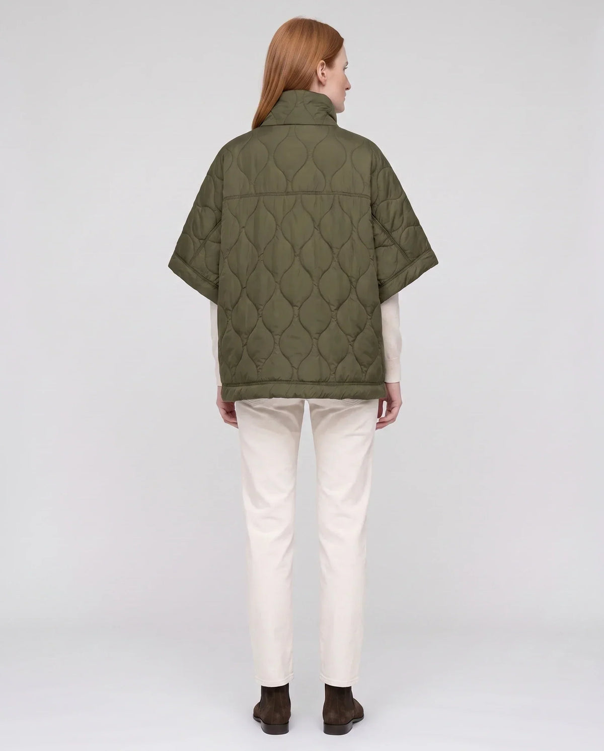 Quilted Cape Gilet with Half-Zip