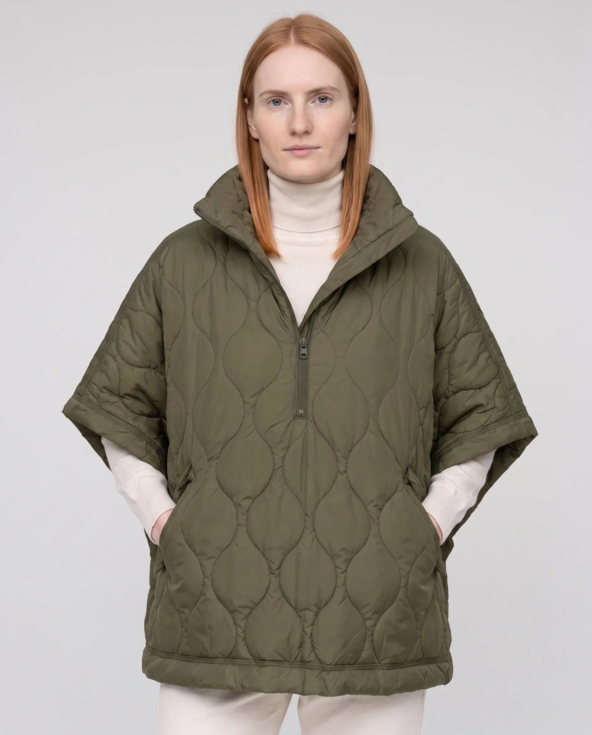 Quilted Cape Gilet with Half-Zip